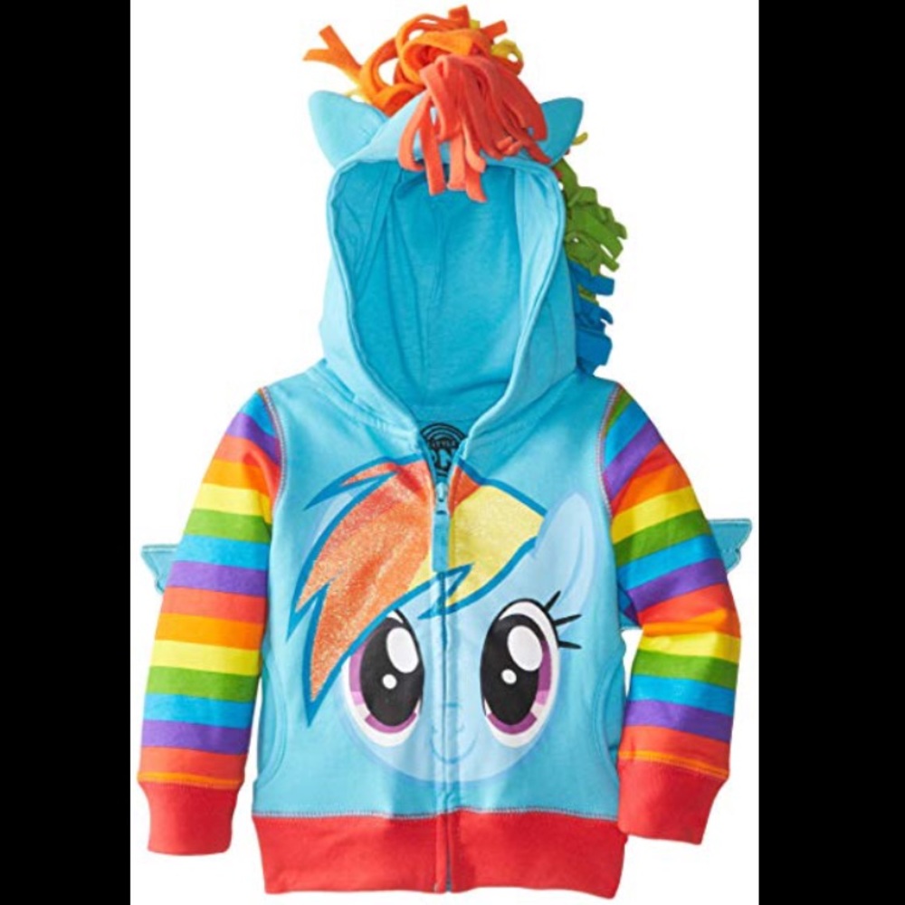 Girls My Little Pony Rainbow Dash Hoodie M 5/6